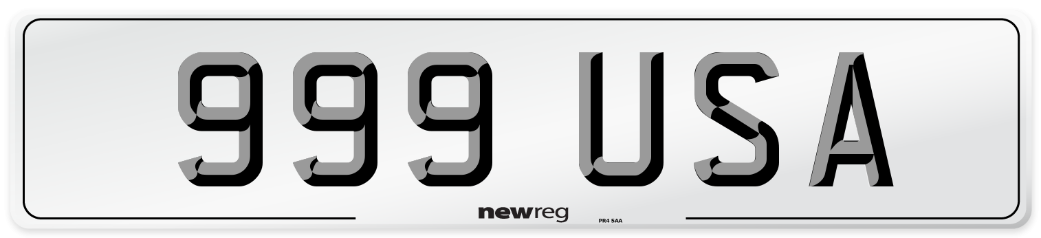 999 USA Number Plate from New Reg